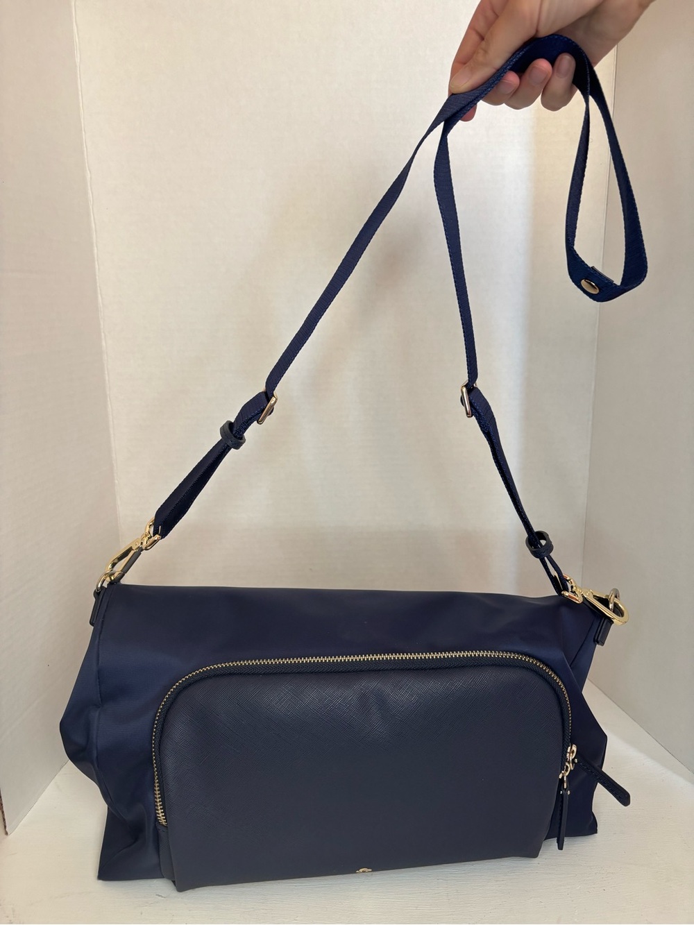 Samsonite Encompass Convertible Tote Backpack Laptop Travel Bag Navy Blue - Picture 7 of 9